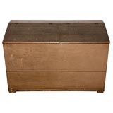 Used 19THC ORIGINAL TAUPE PAINTED DOUBLE DOOR TOP FEED BIN