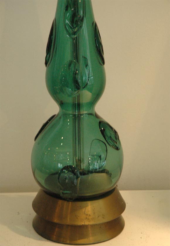 Blown Glass PAIR BLENKO LAMPS For Sale