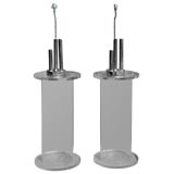 PAIR CHROME LAMPS
