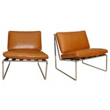 Pair of Aluminum Artifort Lounge Chairs