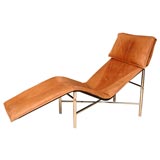 Leather Mid-Century Chaise Longue