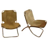 Pair of folding chairs.