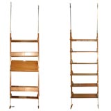 Pair of Free-standing Adjustable Shelving Units