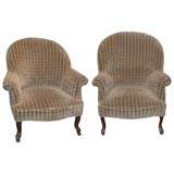 Pair of Napoleon III Period Upholstered Armchairs