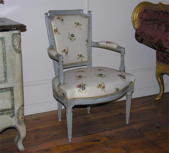 Set Of 4 Louis Xvi Painted Fauteuils