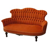 Antique Victorian Period Walnut Settee