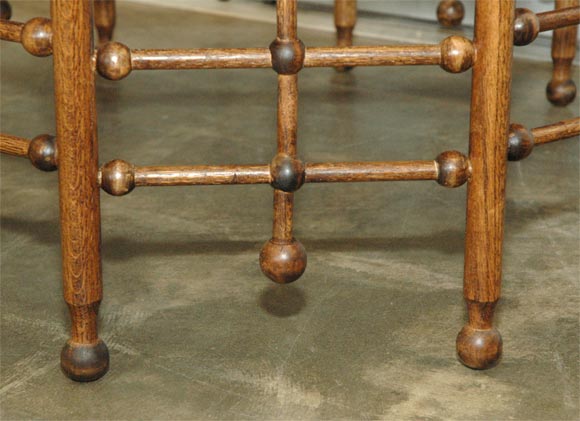 Wood JW Stick and Ball Coffee Table For Sale