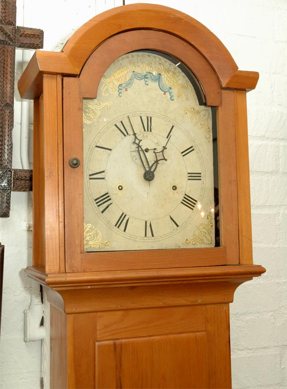 19th Century American Pine Longcase Clock