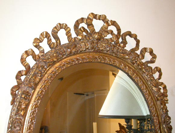 Pair of Hand Carved Giltwood Period Louis XIV Mirrors
