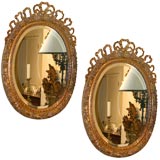 Pair of Hand Carved Giltwood Period Louis XIV Mirrors