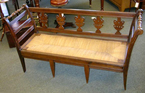 Rush Seat Bench