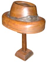 Antique Wood Milliner Hat Forms on Stands