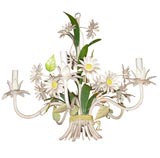 Vintage Tole Floral Fixture