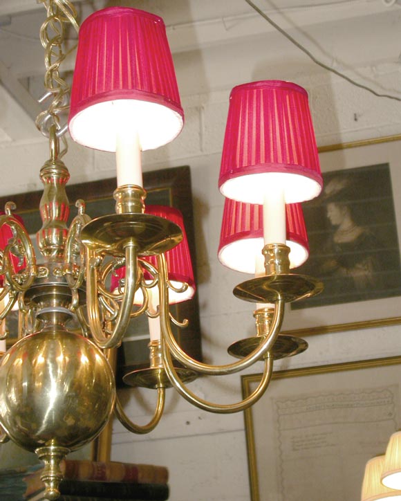 Handsome Brass Ball Chandelier