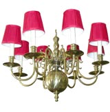 Handsome Brass Ball Chandelier