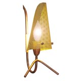French Perforated Metal Table Lamp