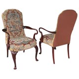 Pair of George III mahogany chairs