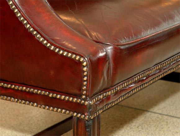 Chippendale Leather Sofa 1