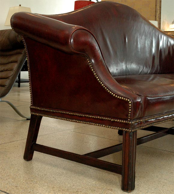 Chippendale Leather Sofa 2
