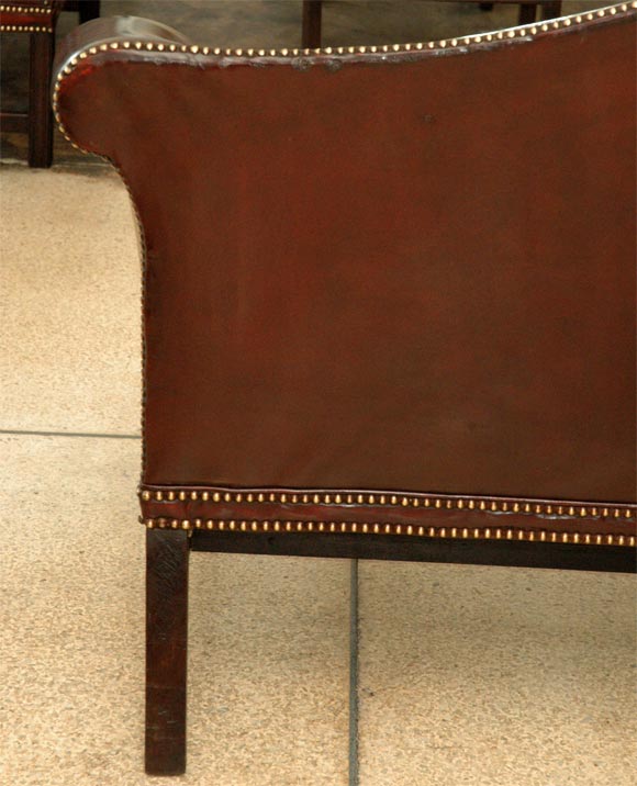 Chippendale Leather Sofa 4