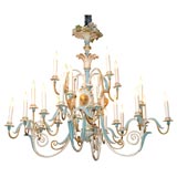 Louis XV style painted chandelier