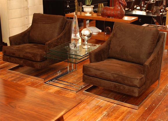 Pair of Milo Baughman Club Chairs