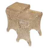 Glamourous Pair of Lucite Stools