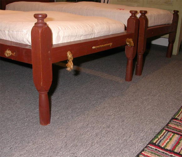 PAIR OF SHAKER TWIN BEDS 1