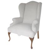 Vintage 1920S QUEEN ANNE STYLE WING CHAIR