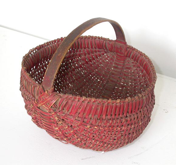 American 19THC PAINTED  BUTTOCKS BASKET