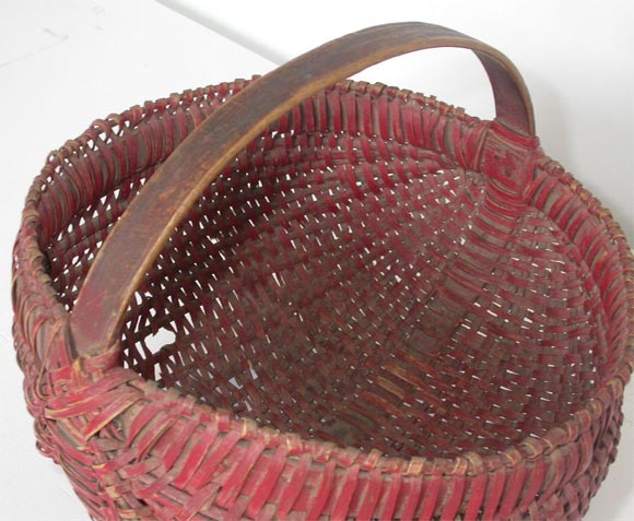 19th Century 19THC PAINTED  BUTTOCKS BASKET