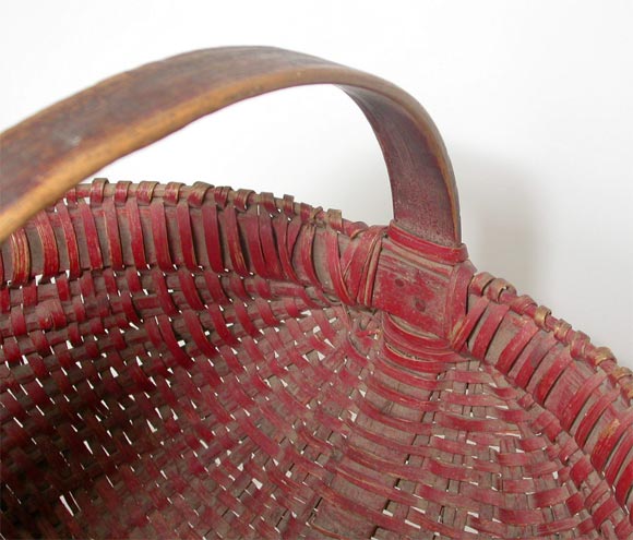 19THC PAINTED  BUTTOCKS BASKET 2