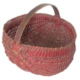 19THC PAINTED  BUTTOCKS BASKET