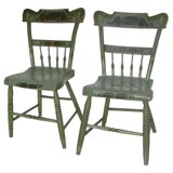 SET OF SIX 19THC ORIGINAL PAINTED CHAIRS Antique SET OF SIX 19THC ORIGINAL PAINTED CHAIRS