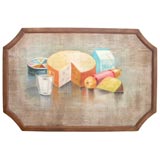 Vintage Cafe Painting of Cheese