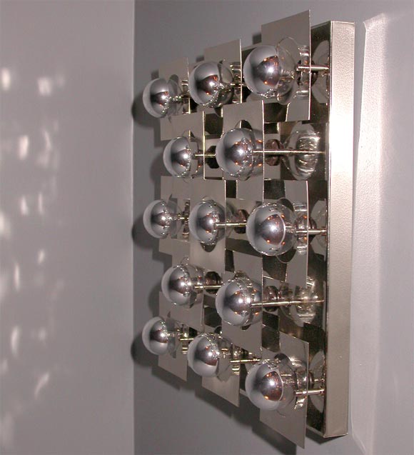 70 s Chrome Wall/Ceiling Lamp at 1stdibs
