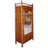 Faux-bamboo armoire
