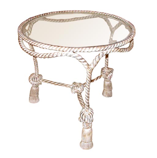 #1178 Iron rope side table