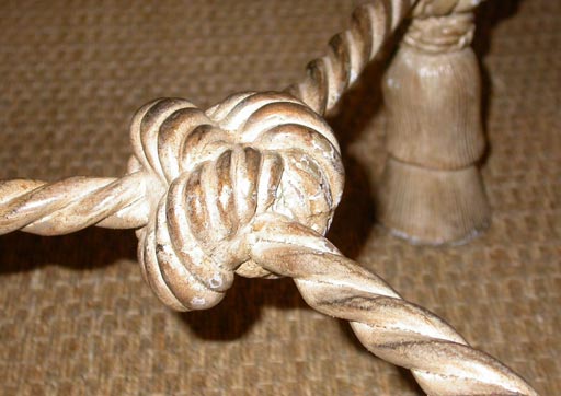 French #1178 Iron rope side table