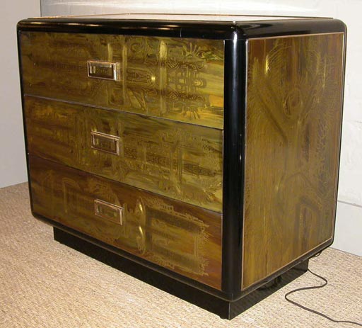 Acid Etched chest of drawers in the style of Laverne 1