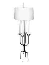 #1132 Four armed iron candelabra floor lamp by Tommi Parzinger