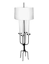#1132 Four armed iron candelabra floor lamp by Tommi Parzinger #1132 Four armed iron candelabra floor lamp by Tommi Parzinger