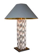Pair of table lamps made from vintage oyster traps