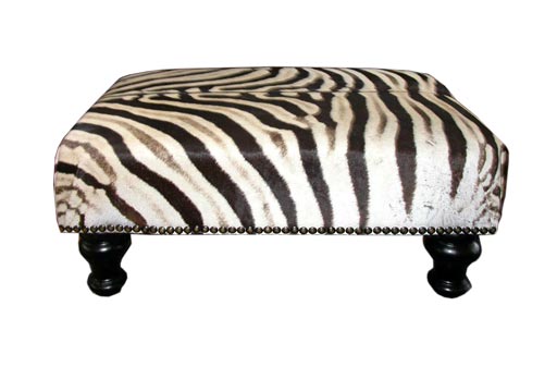 Zebra Ottoman For Sale