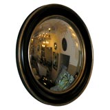 #3409 Convex Mirror with black and gold wood frame