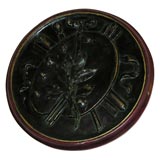 Antique #1027 Spelter 
painted Ceramic Wall Ornament