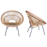Vintage Sun Chair attributed to Audoux-Minet