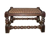 Oak Spindle and Caned Stool