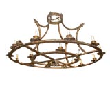 French Rustic Iron Chandelier