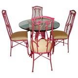 CHARMING CHINOISERIE STYLE DINING SET.